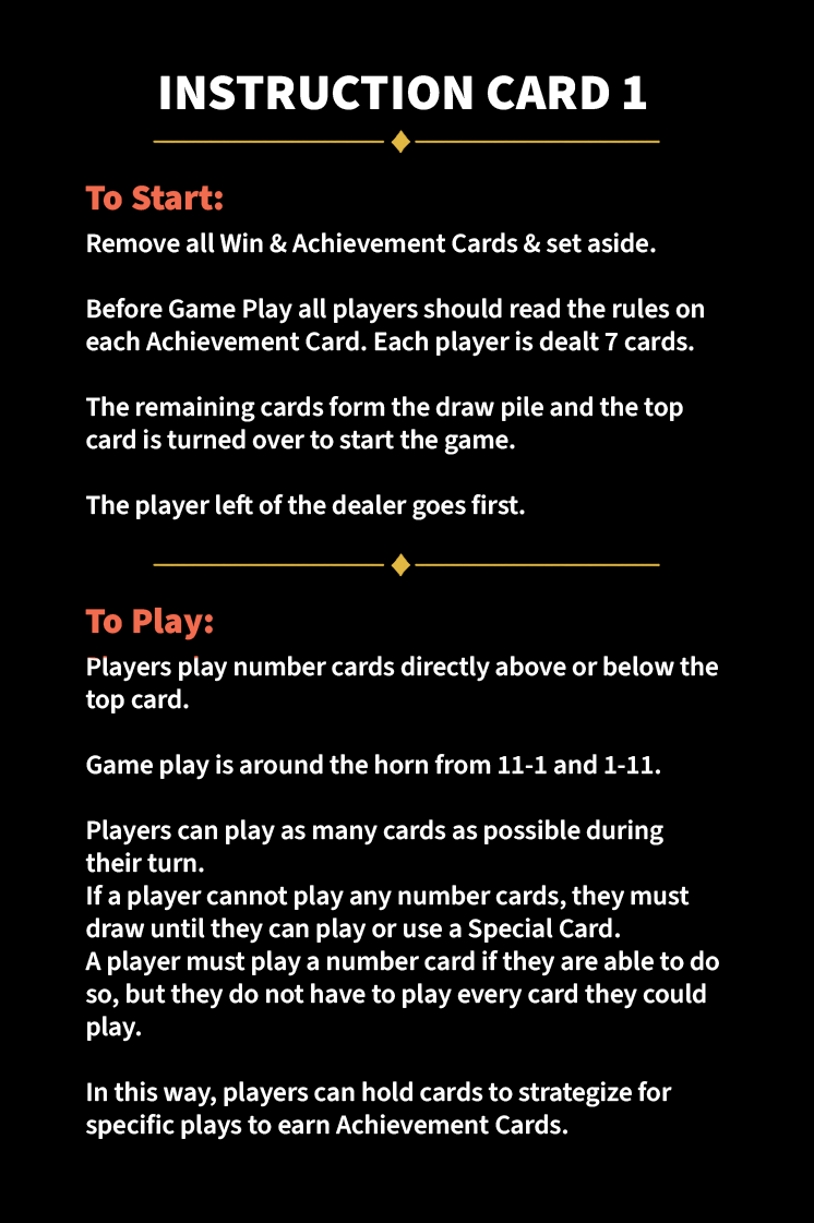 Autographed Up&Down Card Game