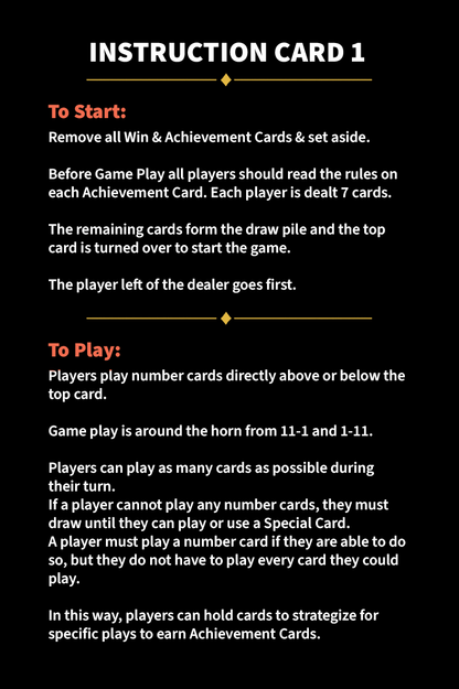 Autographed Up&Down Card Game