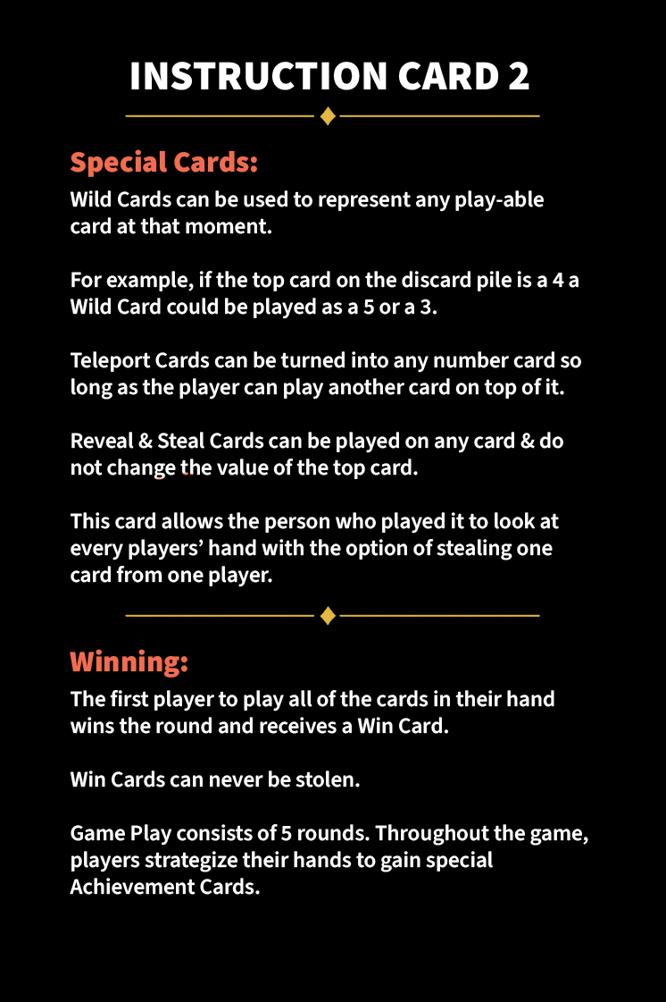 Autographed Up&Down Card Game